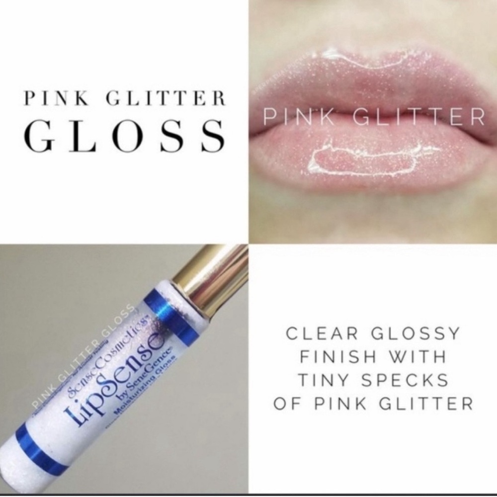Lip Sense by SeneGence, Pink Glitter Gloss, NWT
